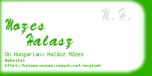 mozes halasz business card